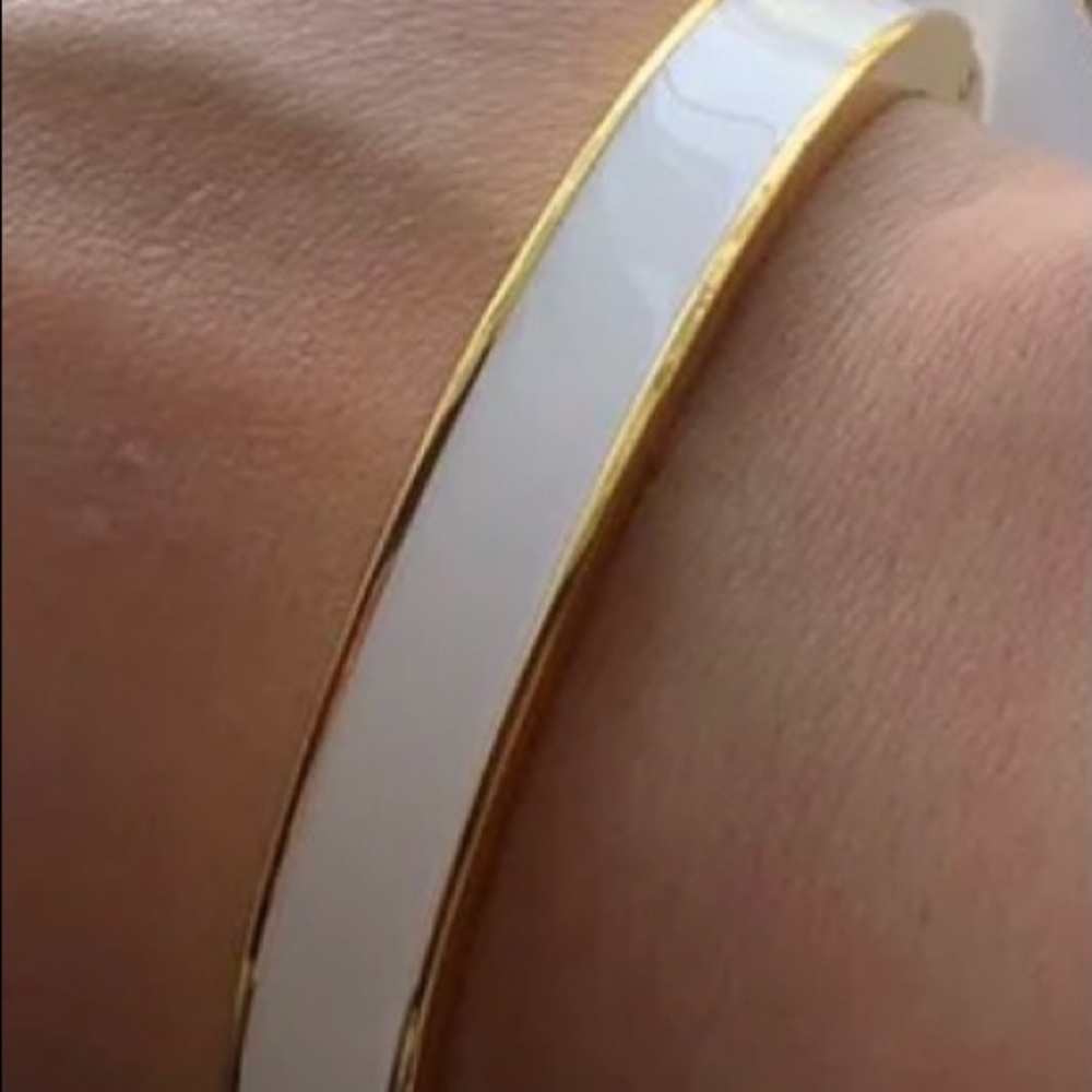 Talbot's white and gold bangle bracelet
